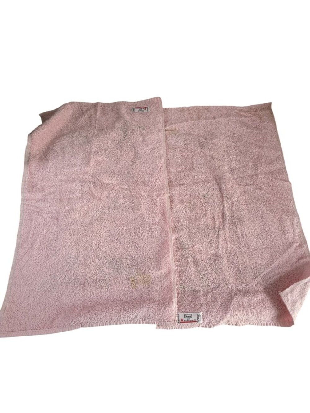 Vintage Sears Floral Print Bathroom Hand Towels Pink Daisy Design Cotton Blend - Picture 5 of 6